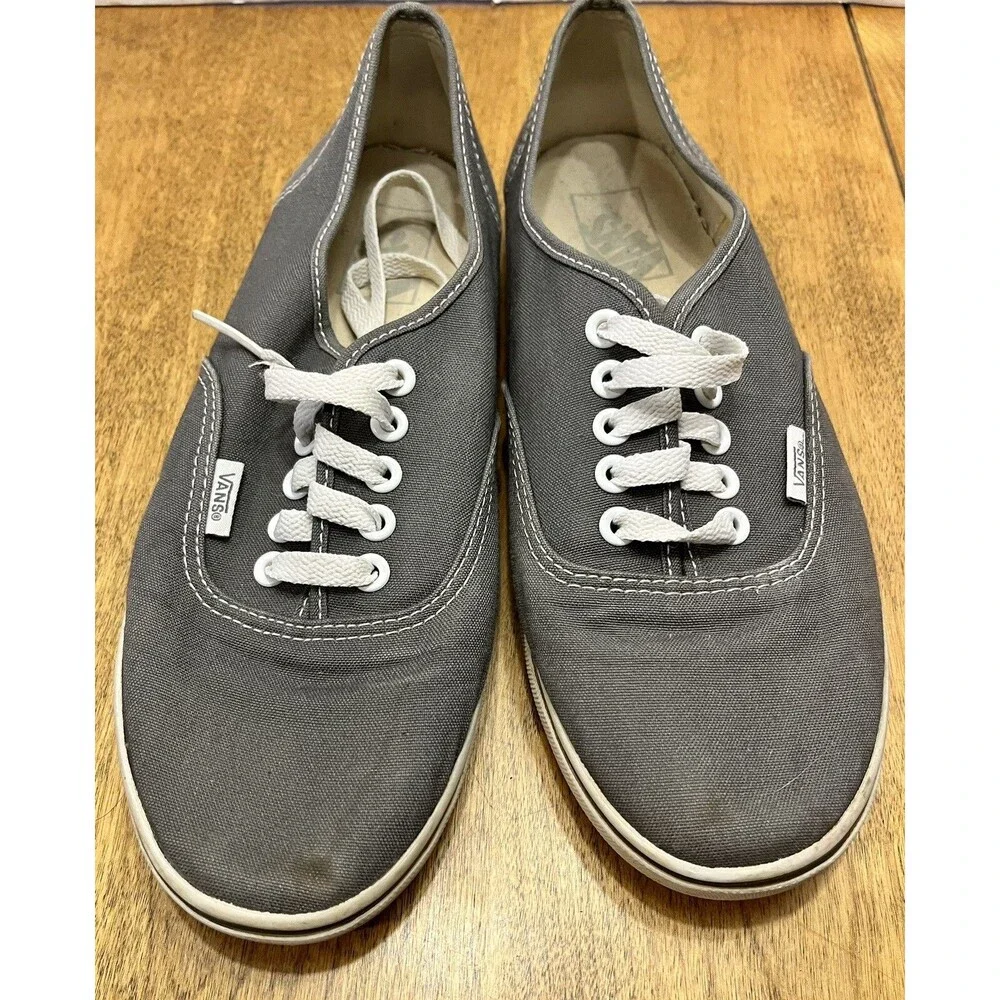 Vans grey low tops Mens 8 womens 9.5